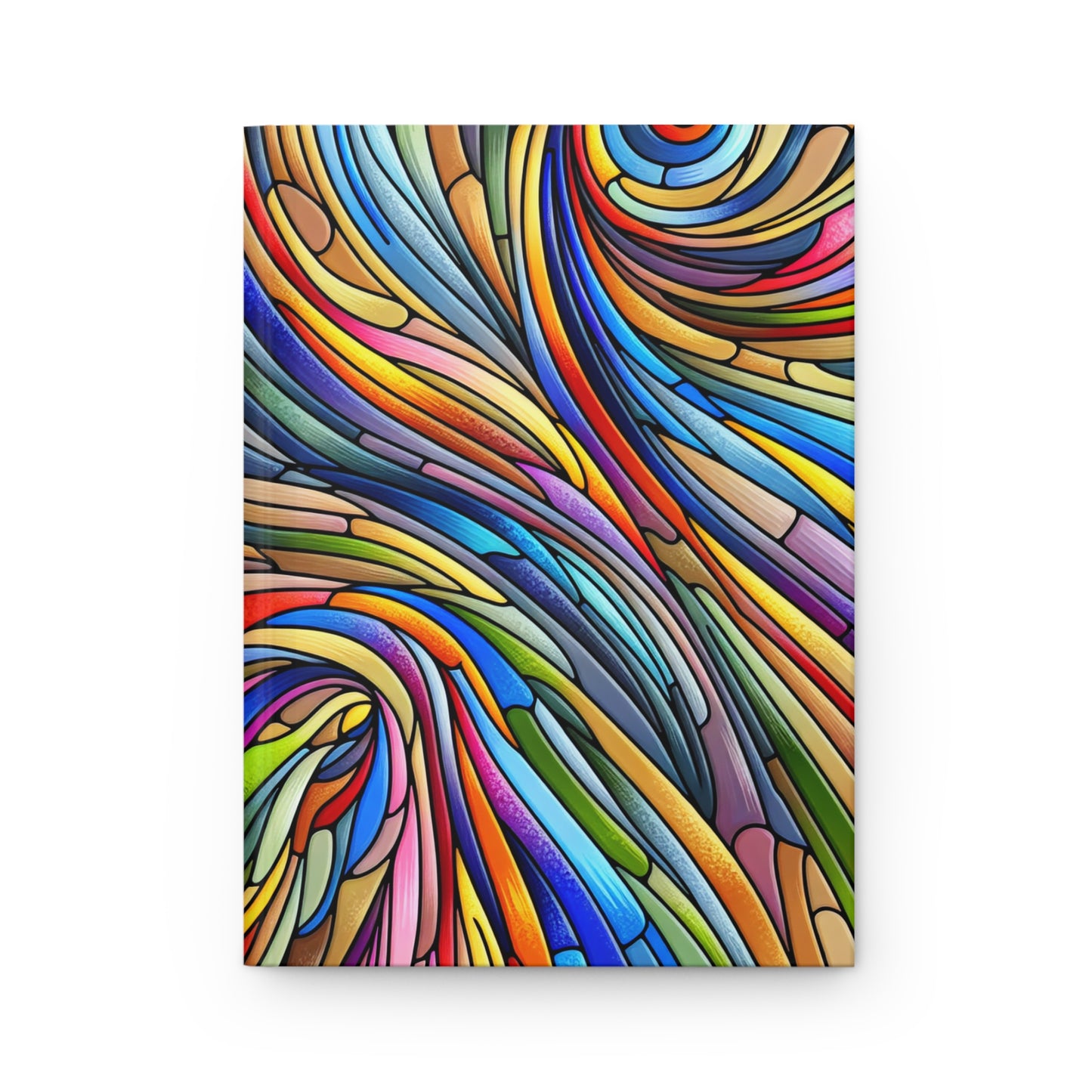 Colorful Swirls Journal Hardcover Writing Notebook, Artistic Gift for Art Lovers, Creative Diary