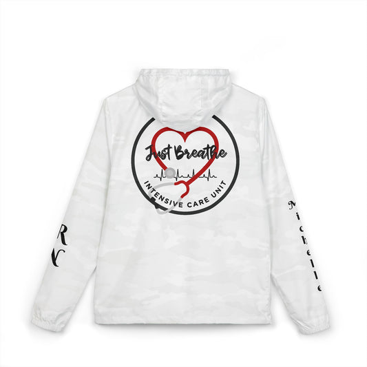 Personalized Unisex ICU RN Windbreaker Jacket - Intensive Care Unit Critical Care Unit CCU Nurse Casual Wear Gift for Nurses Registered Nurse Gift