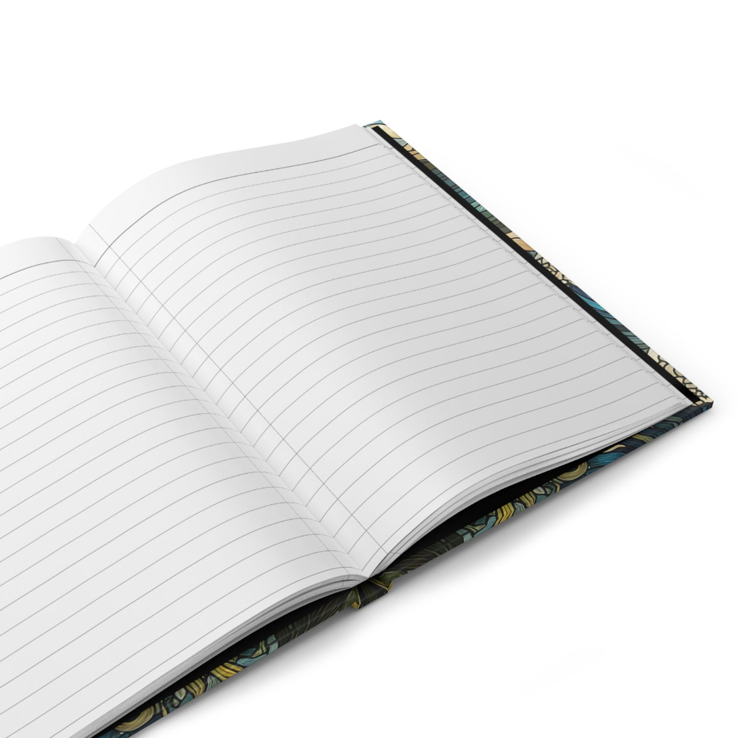 Ocean Sun Stained Glass Journal, Hardcover Notebook, Diary, Artistic Writing Pad, Planner, Sketchbook