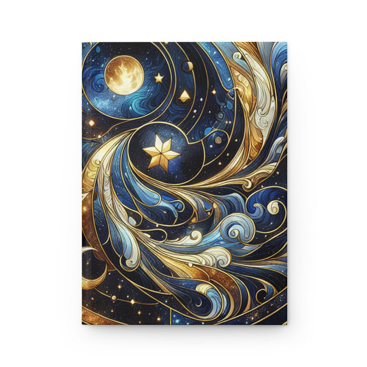 Swirling Night Sky Hardcover Journal, Galaxy Notebook, Night Sky Diary, Astronomy Planner, Celestial Journal, Starry Sky Sketchbook