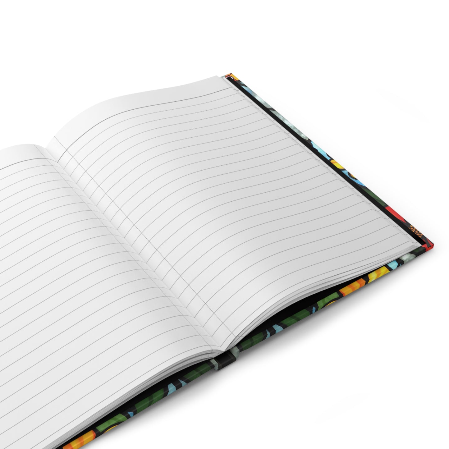 Wildflower Stained Glass Journal, Flowers Writing Notebook, Artistic Gift for Flower Lovers, Creative Hardcover Diary