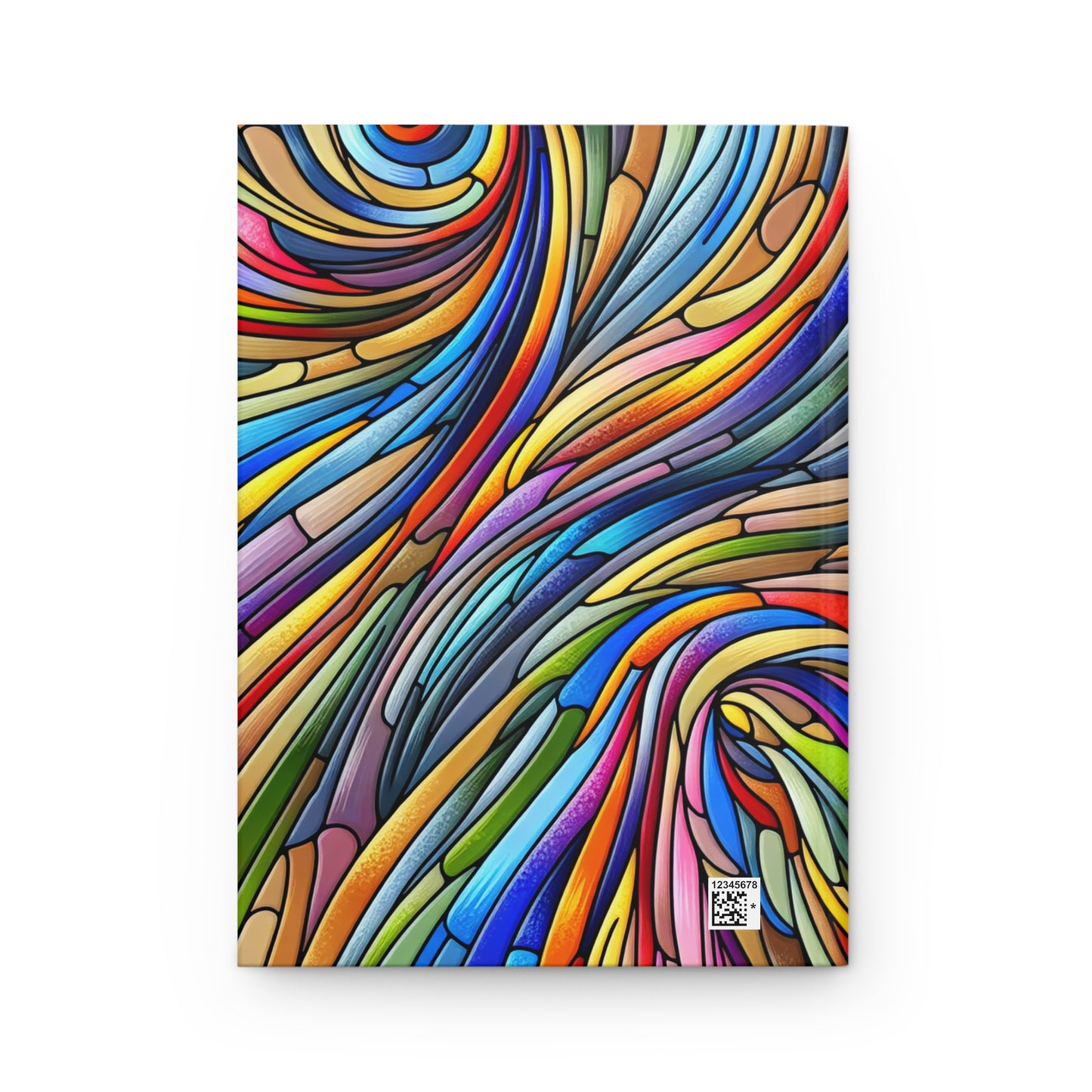 Colorful Swirls Journal Hardcover Writing Notebook, Artistic Gift for Art Lovers, Creative Diary