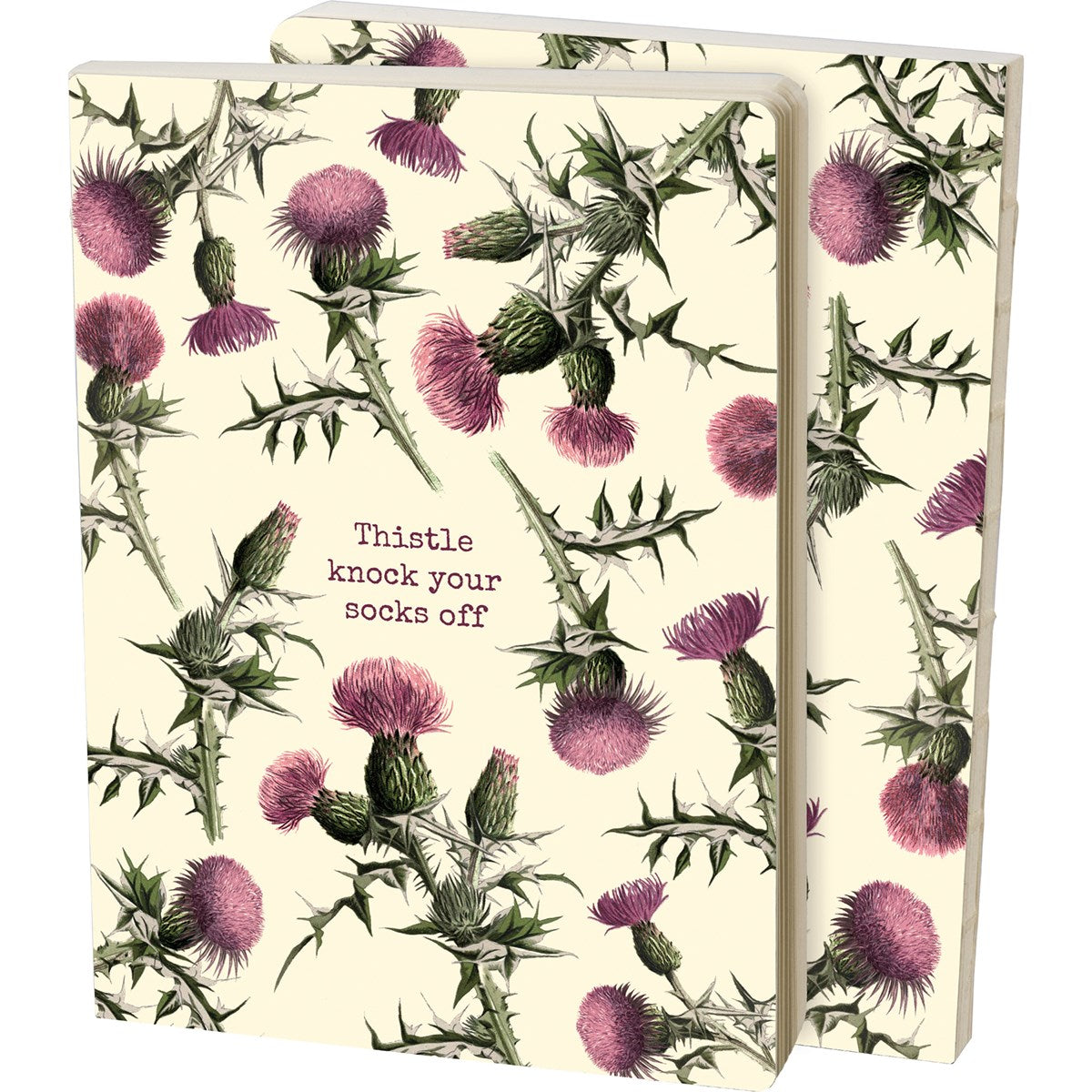 Thistle Knock Your Socks Off Double-Sided Journal | 160 Lined Pages