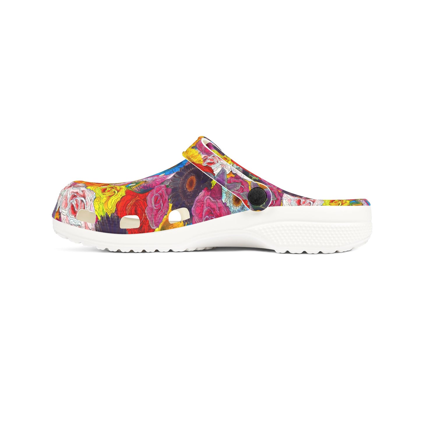Colorful Floral EVA Foam Rubber Shoes, Nurse Shoes, Garden Clogs, Trendy Summer Footwear, Unique Slip-On Shoes, Comfortable Everyday Wear