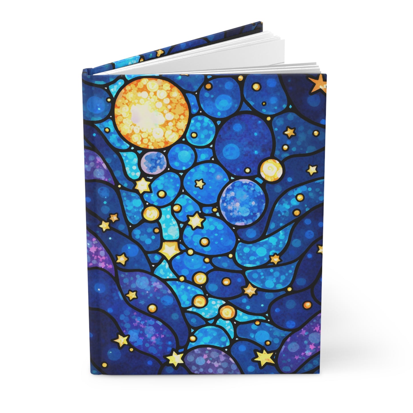 Stained Glass Night Sky Hardcover Journal, Galaxy Notebook, Night Sky Diary, Astronomy Planner, Celestial Journal, Starry Sky Sketchbook