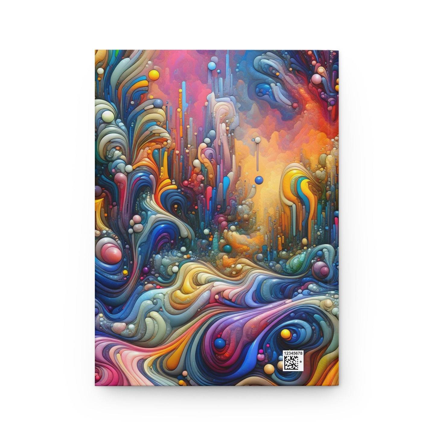 Colorful Swirls Journal Hardcover Writing Notebook, Artistic Gift for Art Lovers, Creative Diary