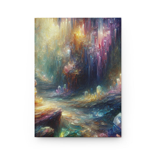 Colorful Crystals Journal Hardcover Writing Notebook, Artistic Gift for Art Lovers, Creative Diary