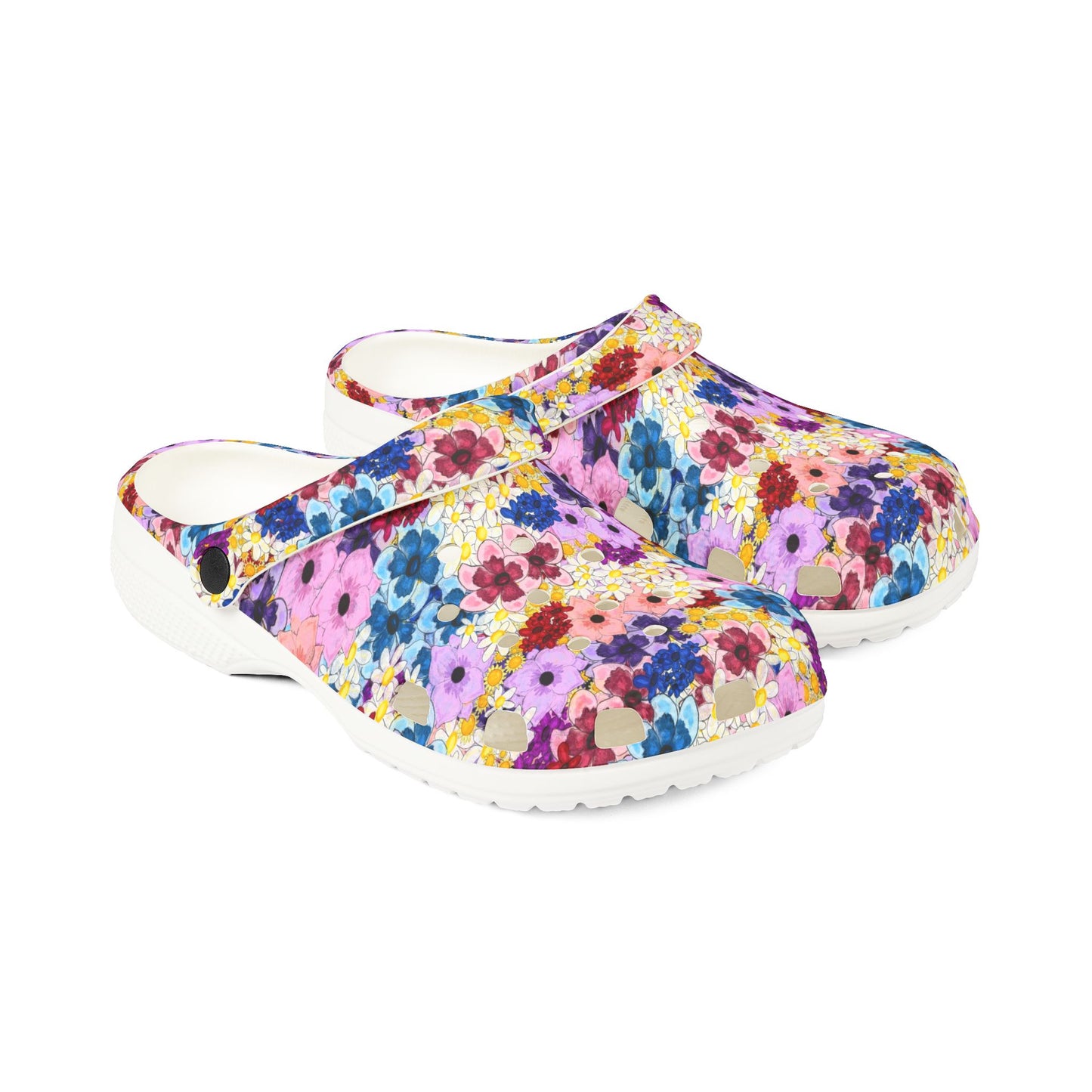 Floral EVA Clogs for Comfort and Style, Nurse Shoes, Garden Shoes, Casual Footwear, Summer Sandals, Flower Print Slippers