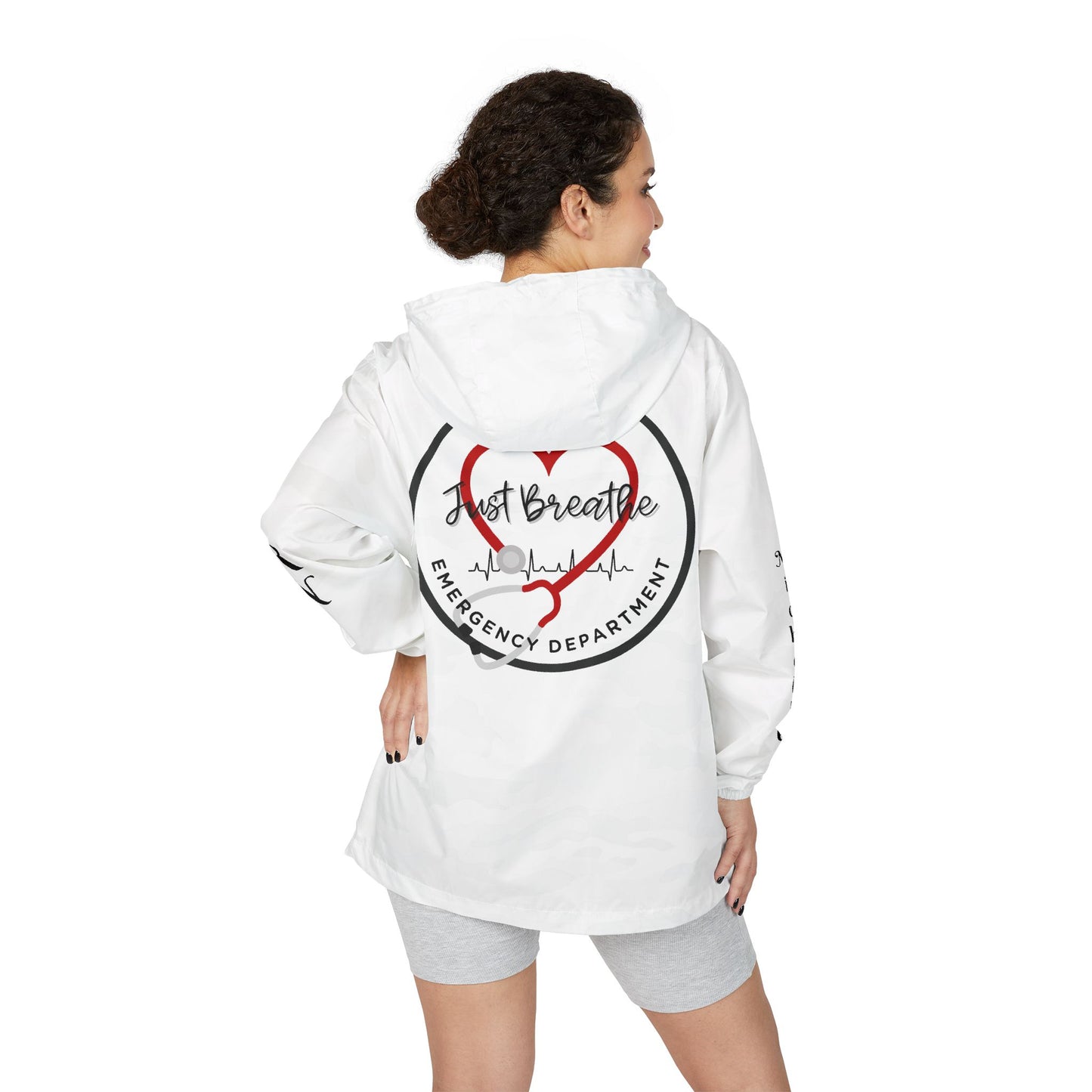 Personalized Unisex ER RN Windbreaker Jacket - Emergency Room Emergency Department Nurse ED Casual Wear Gift for Nurses Registered Nurse Gift