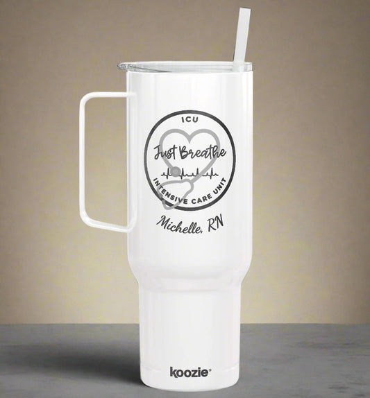 Custom Engraved 40oz Insulated Tumbler - ICU Nurse Personalized Gift