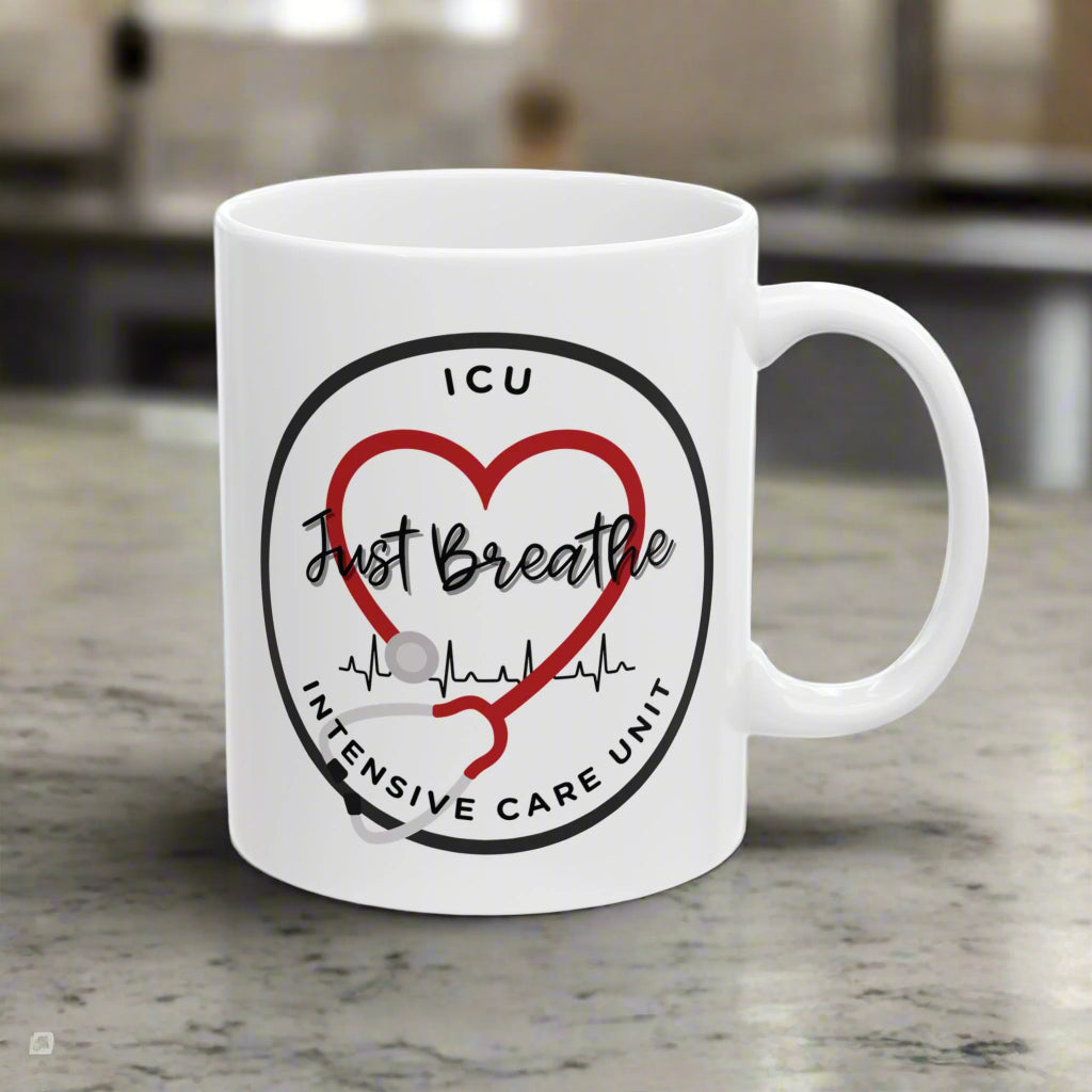 ICU Ceramic Intensive Care Unit Mug Nurse Gift CCU Nurse