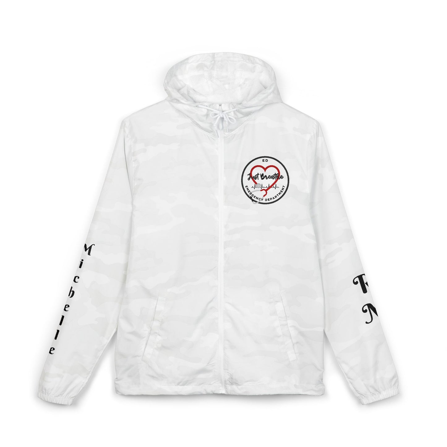 Personalized Unisex ER RN Windbreaker Jacket - Emergency Room Emergency Department Nurse ED Casual Wear Gift for Nurses Registered Nurse Gift