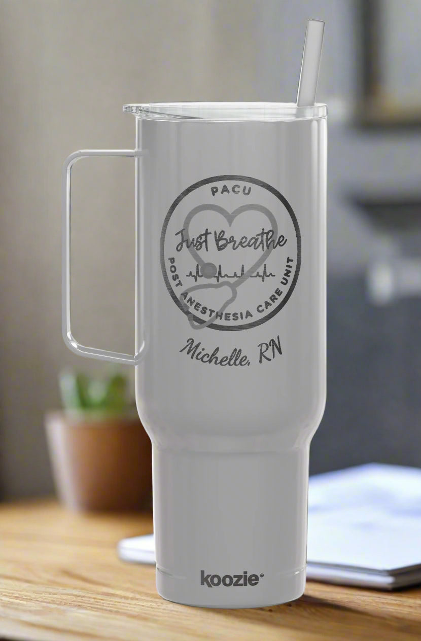 Custom Engraved 40oz Insulated Tumbler - PACU Nurse Personalized Gift