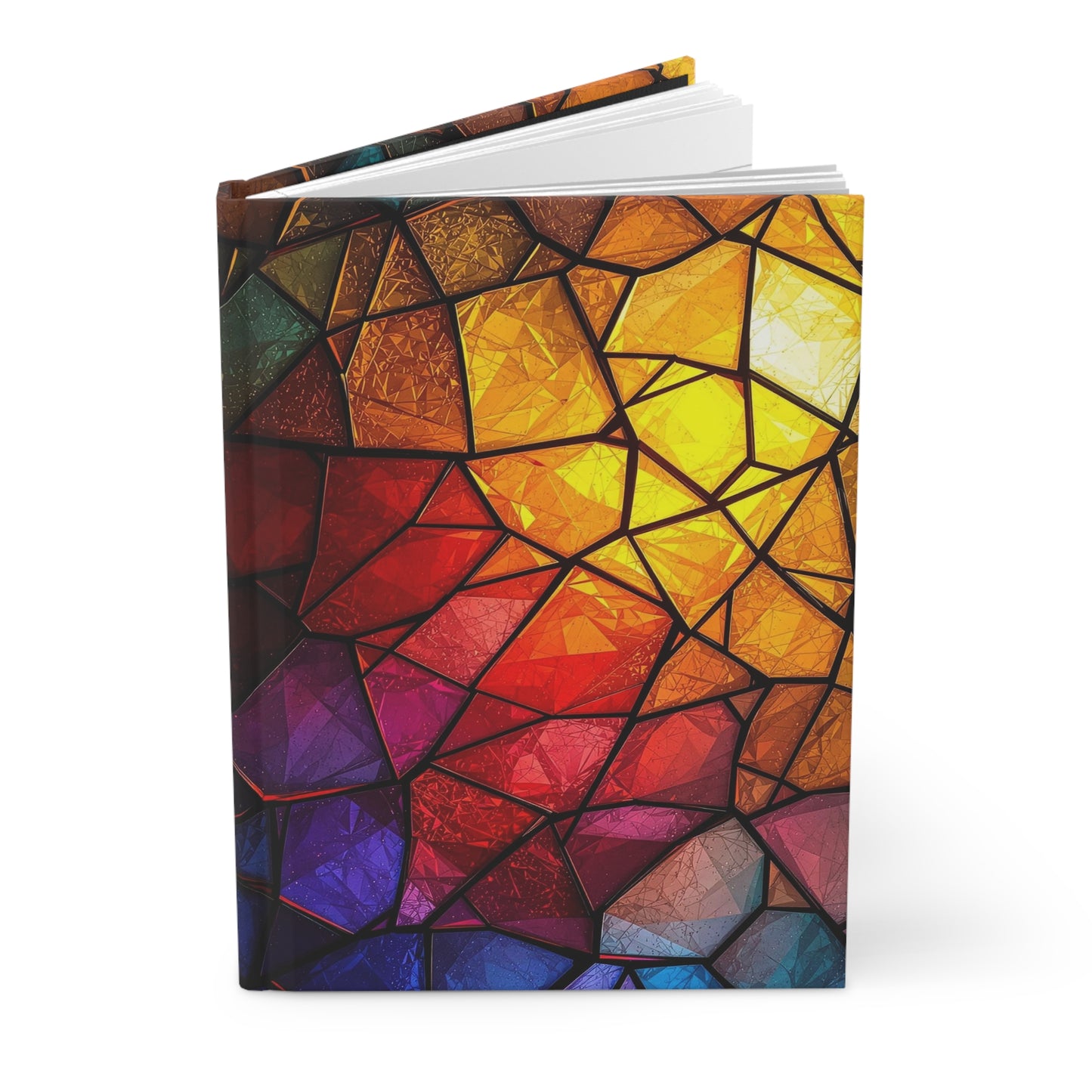 Colorful Stained Glass Journal - Hardcover Writing Notebook, Artistic Gift for Art Lovers, Creative Diary, Sketchbook