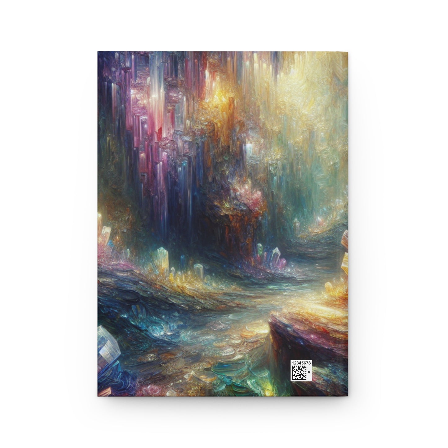 Colorful Crystals Journal Hardcover Writing Notebook, Artistic Gift for Art Lovers, Creative Diary