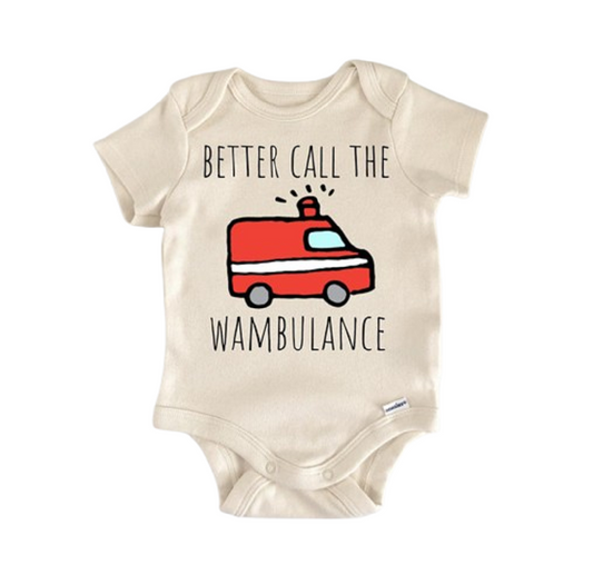 Ambulance Emt - Baby Boy Girl Clothes Infant Bodysuit Funny Cute Newbo