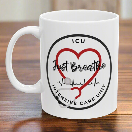 ICU Ceramic Intensive Care Unit Mug Nurse Gift CCU Nurse