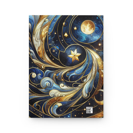 Swirling Night Sky Hardcover Journal, Galaxy Notebook, Night Sky Diary, Astronomy Planner, Celestial Journal, Starry Sky Sketchbook