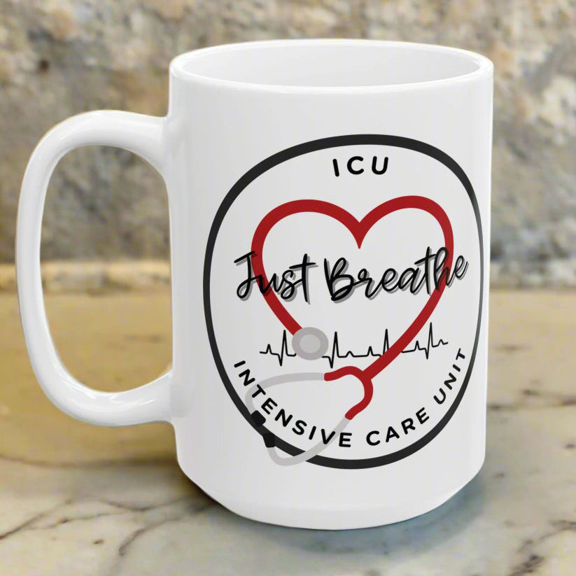 ICU Ceramic Intensive Care Unit Mug Nurse Gift CCU Nurse