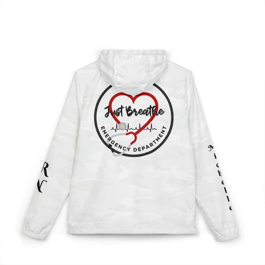 Personalized Unisex ER RN Windbreaker Jacket - Emergency Room Emergency Department Nurse ED Casual Wear Gift for Nurses Registered Nurse Gift