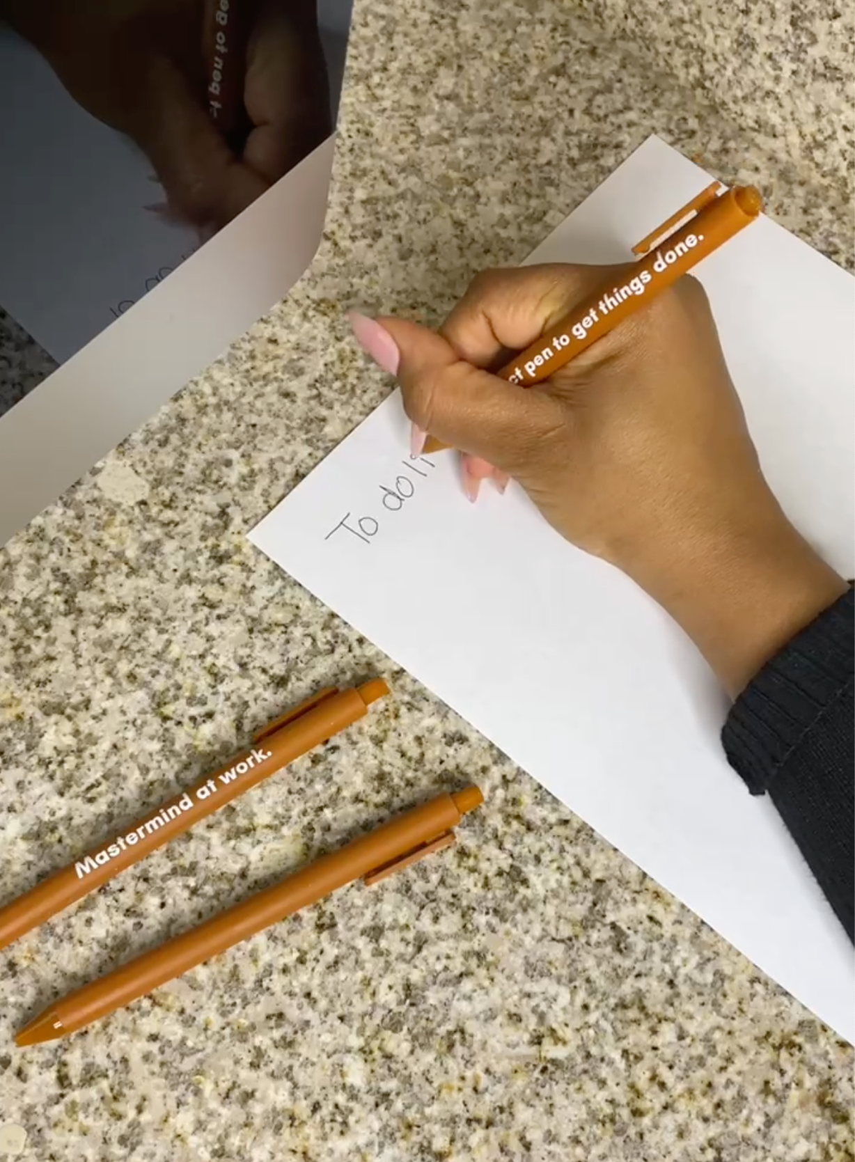 Mastermind Pen Set 🏆 | Gel Click Pen Gift Set | 3 Pens in Caramel