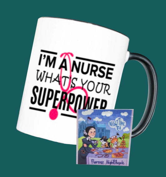 Superpower Nurse Mug & Tea Gift Set