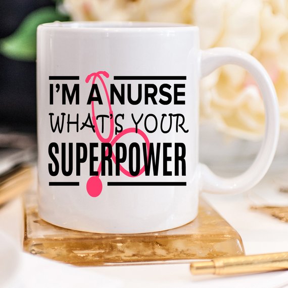 Superpower Nurse Mug & Tea Gift Set