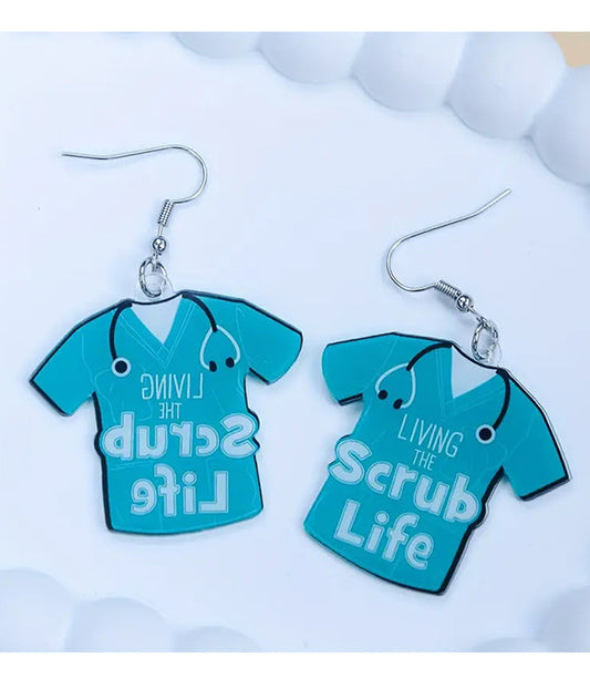 NURSE THEME UNIFORM ACRYLIC EARRING