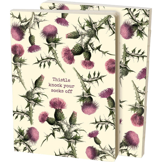 Thistle Knock Your Socks Off Double-Sided Journal | 160 Lined Pages